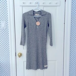 NWT ODD MOLLY Grey Long Sleeved Knit Dress. Never Worn.
